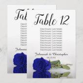 Royal Blue Roos Wedding Table Seating Chart Large (Voorkant / Achterkant)