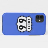 Royal Blue Route 66 verkeersbord Case-Mate iPhone Case (Achterkant (horizontaal))