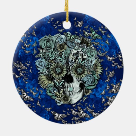 Royal blue ("royal blue") keramisch ornament (Achterkant)