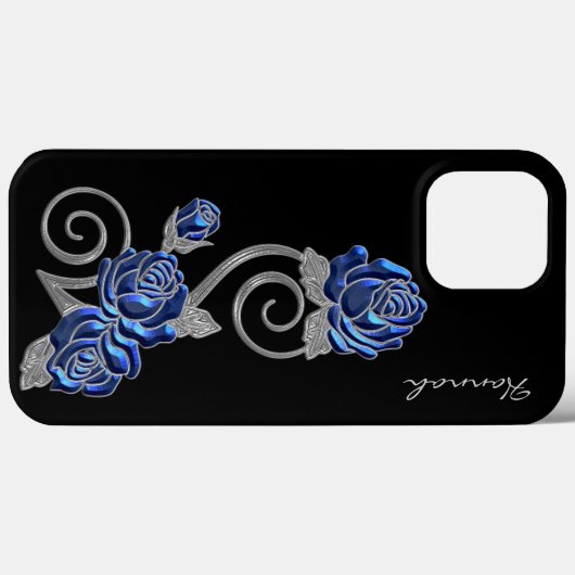 Royal Blue Rozen Case-Mate iPhone Case (Achterkant (horizontaal))