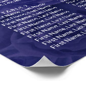 Royal Blue Rozen en een Splash van Silver Glitter Poster (Hoek)