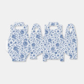 Royal Blue Rozen Floral Pattern Bedankdoosjes (Uitgevouwen)