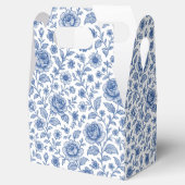 Royal Blue Rozen Floral Pattern Bedankdoosjes (Geopend)