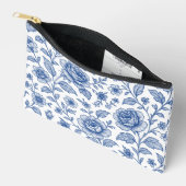 Royal Blue Rozen Floral Pattern Etui (Open)