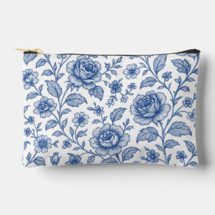 Royal Blue Rozen Floral Pattern Etui