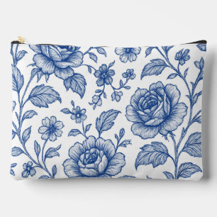 Royal Blue Rozen Floral Pattern Etui