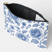 Royal Blue Rozen Floral Pattern Etui (Open)