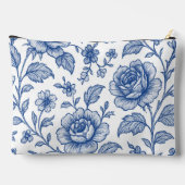 Royal Blue Rozen Floral Pattern Etui (Achterkant)