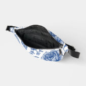 Royal Blue Rozen Floral Pattern Heuptasje (Open)
