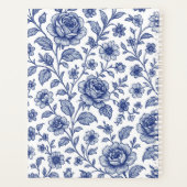 Royal Blue Rozen Floral Pattern Planner (Achterkant)