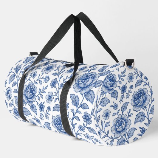 Royal Blue Rozen Floral Pattern Plunjezak (Linkerhoek)