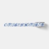 Royal Blue Rozen Floral Pattern Satijnen Lint (Voorkant)