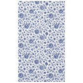 Royal Blue Rozen Floral Pattern Tafelkleed (Voorkant)