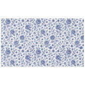 Royal Blue Rozen Floral Pattern Tafelkleed (Voorkant (Horizontaal))