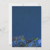 Royal Blue Rozen Royal Quinceanera Kaart (Achterkant)