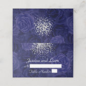 Royal Blue Rozen Tapestry en een Splash of Silver Plaatskaartje (Buitenkant ongevouwen)