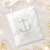 Royal Blue Rustic Anchor Wedding Bedankzakje (Geknipt)