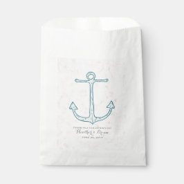 Royal Blue Rustic Anchor Wedding Bedankzakje