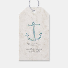 Royal Blue Rustic Anchor Wedding Cadeaulabel