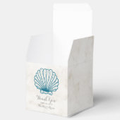 Royal Blue Rustic Seashell Wedding Bedankdoosjes (Geopend)