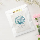 Royal Blue Rustic Seashell Wedding Bedankzakje (Gezegeld)