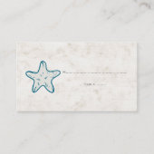Royal Blue Rustic Starfish Wedding Place Kaarten Plaatskaartje (Voorkant)