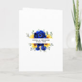 Royal Blue Rustic Sunflower Modern Floral Wedding (Achterkant)