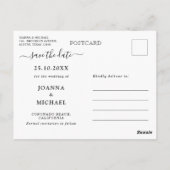 Royal Blue Rustic Sunflower Modern Save the Date P Briefkaart (Achterkant)