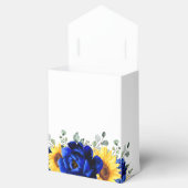 Royal Blue Rustic Sunflower Modern Vrijgezellenfee Bedankdoosjes (Geopend)