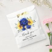 Royal Blue Rustic Sunflower Modern Vrijgezellenfee Bedankzakje (Gezegeld)