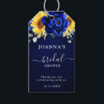 Royal Blue Rustic Sunflower Modern Vrijgezellenfee Cadeaulabel<br><div class="desc">Het Elegant en modern plattelands vrijgezellenfeest gift label is voorzien van felgele zonnebloem,  koninklijke blauwe volken,  baby,  zigeunerblauw lijst / kreet met eucalyptusbladeren. Zoek meer overeenkomende design en variaties uit mijn winkel met 'blissweddingpaperie'. Je kunt contact met me opnemen voor meer aanpassingen of overeenkomende objecten.</div>