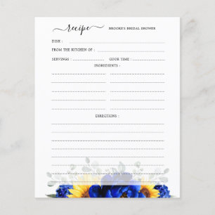 Royal Blue Rustic Sunflower Vrijgezellenfeest Reci