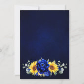 Royal Blue Rustic Sunflower We doen nog steeds uit Kaart (Achterkant)