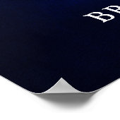 Royal Blue Rustic Sunflower Wedding Welcome Poster (Hoek)