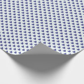 Royal Blue Sailboat Pattern Cadeaupapier (Hoek)