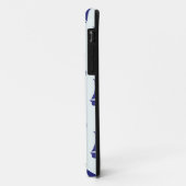 Royal Blue Sailboat Pattern Case-Mate iPhone Case (Achterkant/links)