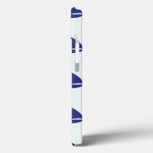 Royal Blue Sailboat Pattern Case-Mate iPhone Case (Achterkant / Links)