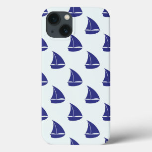 Royal Blue Sailboat Pattern Case-Mate iPhone Case