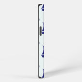 Royal Blue Sailboat Pattern iPhone Hoesje (Rechterkant)