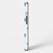 Royal Blue Sailboat Pattern iPhone Hoesje (Linkerkant)