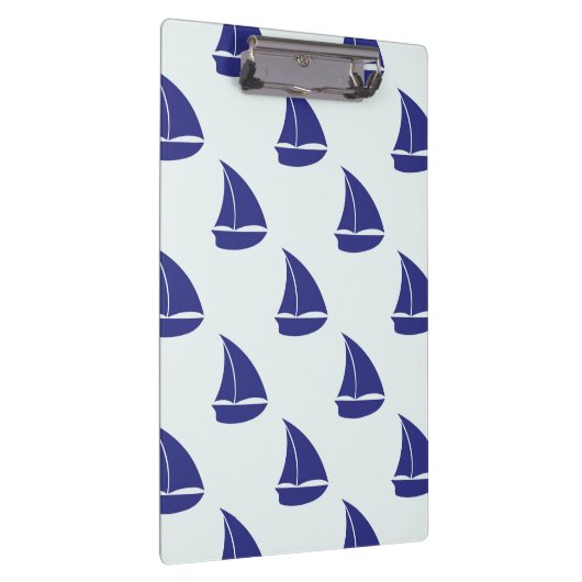 Royal Blue Sailboat Pattern Klembord (Rechts)