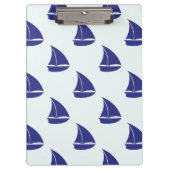 Royal Blue Sailboat Pattern Klembord (Voorkant)