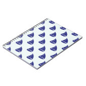 Royal Blue Sailboat Pattern Notitieboek (Linkerzijde)