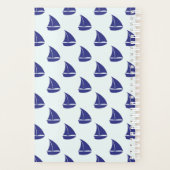 Royal Blue Sailboat Pattern Planner (Achterkant)