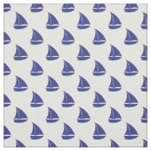 Royal Blue Sailboat Pattern Stof (Swatch)