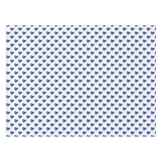 Royal Blue Sailboat Pattern Tafelkleed (Voorkant (Horizontaal))