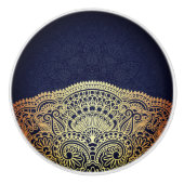 Royal Blue Sapphire Keramische Knop (Voorkant)