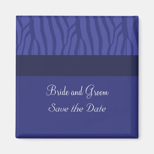 Royal Blue Save the Date Magneet (Voorkant)