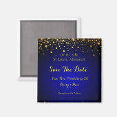 Royal Blue Save the Date Magnet (Voorkant / Achterkant)