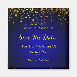 Royal Blue Save the Date Magnet